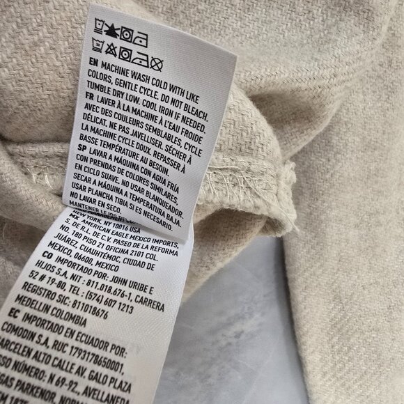 NWT American Eagle M Women's Oversized Fleece & Love Shacket, Sand Medium (AEO) - Picture 13 of 13